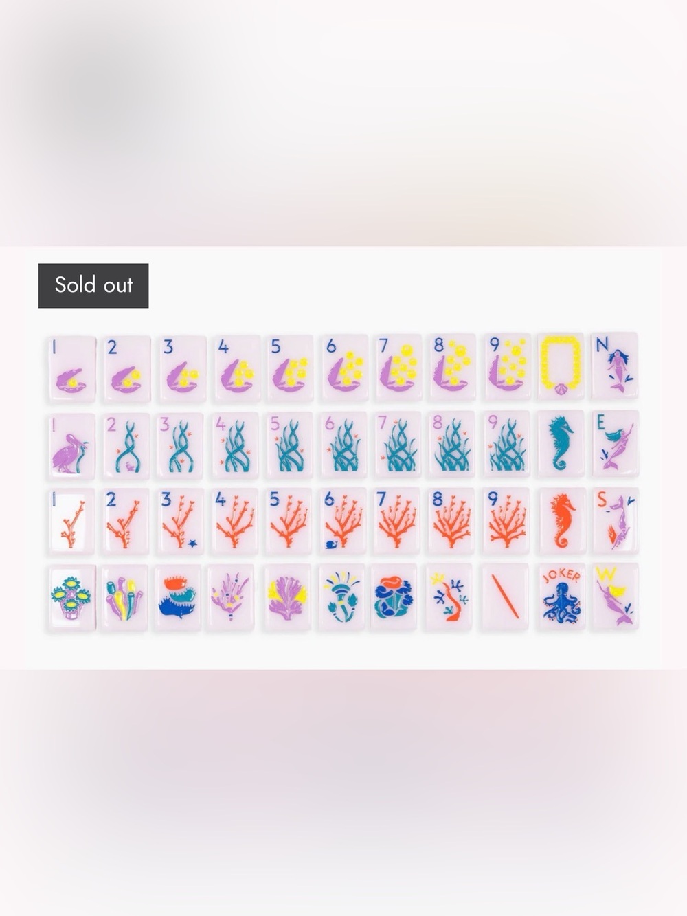 Pink Tiles (Inspired by The Mahjong Line) Ocean tiles  • SHIPS FAST!